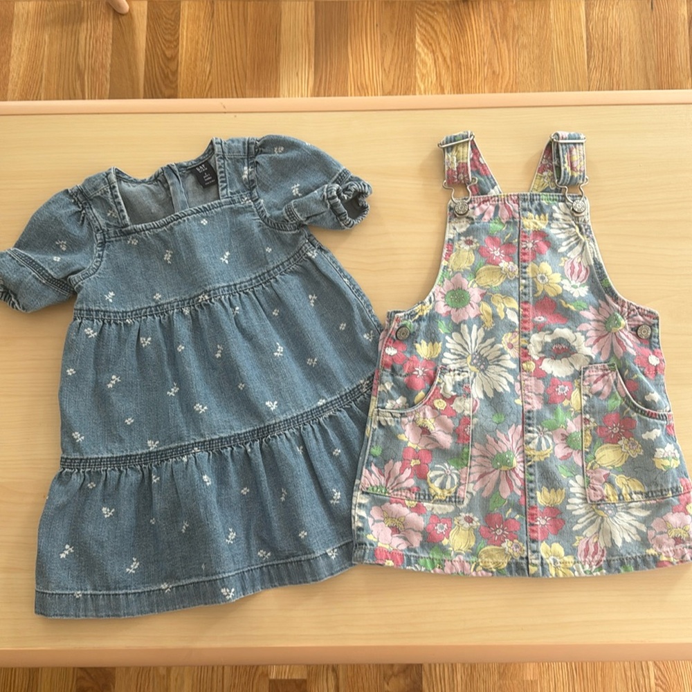 gap denim dress bundle size 2T